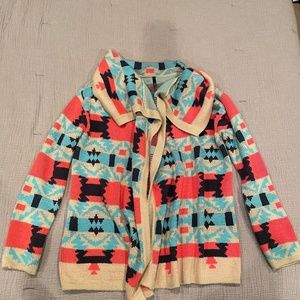 Multicolor Cowl Neck Sweater